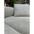 Klem floor sample sofa by Porada with Canaletta walnut frame and upholstered seating | Casa Design Group