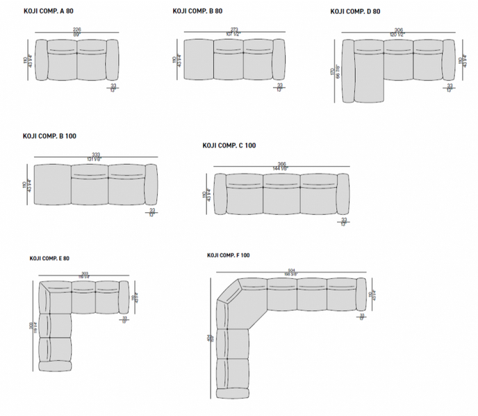 High End Koji Sofa by Porada Casa Design Group