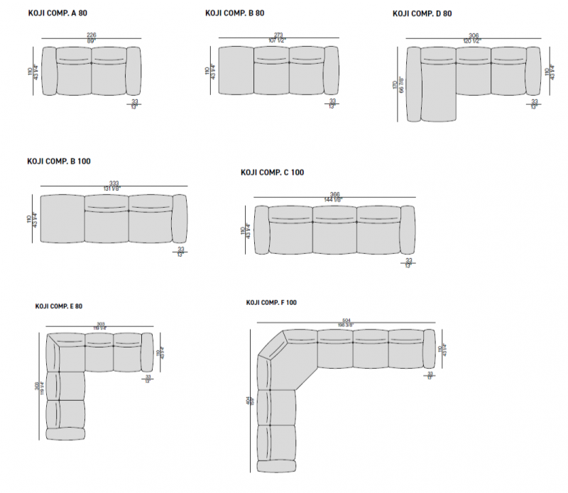 High End Koji Sofa by Porada Casa Design Group