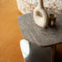 Kor Sculptural C Table with Natural Stone Top and Polished Steel Base by Baxter | Casa Design Group