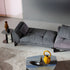 Kor Sculptural C Table with Natural Stone Top and Polished Steel Base by Baxter | Casa Design Group