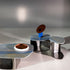 Kor Sculptural C Table with Natural Stone Top and Polished Steel Base by Baxter | Casa Design Group
