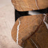 Kor Sculptural Side Table with Natural Stone Top and Polished Antiqued Steel Base by Baxter | Casa Design Group
