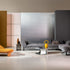 Kor Sculptural Side Table with Natural Stone Top and Polished Antiqued Steel Base by Baxter | Casa Design Group