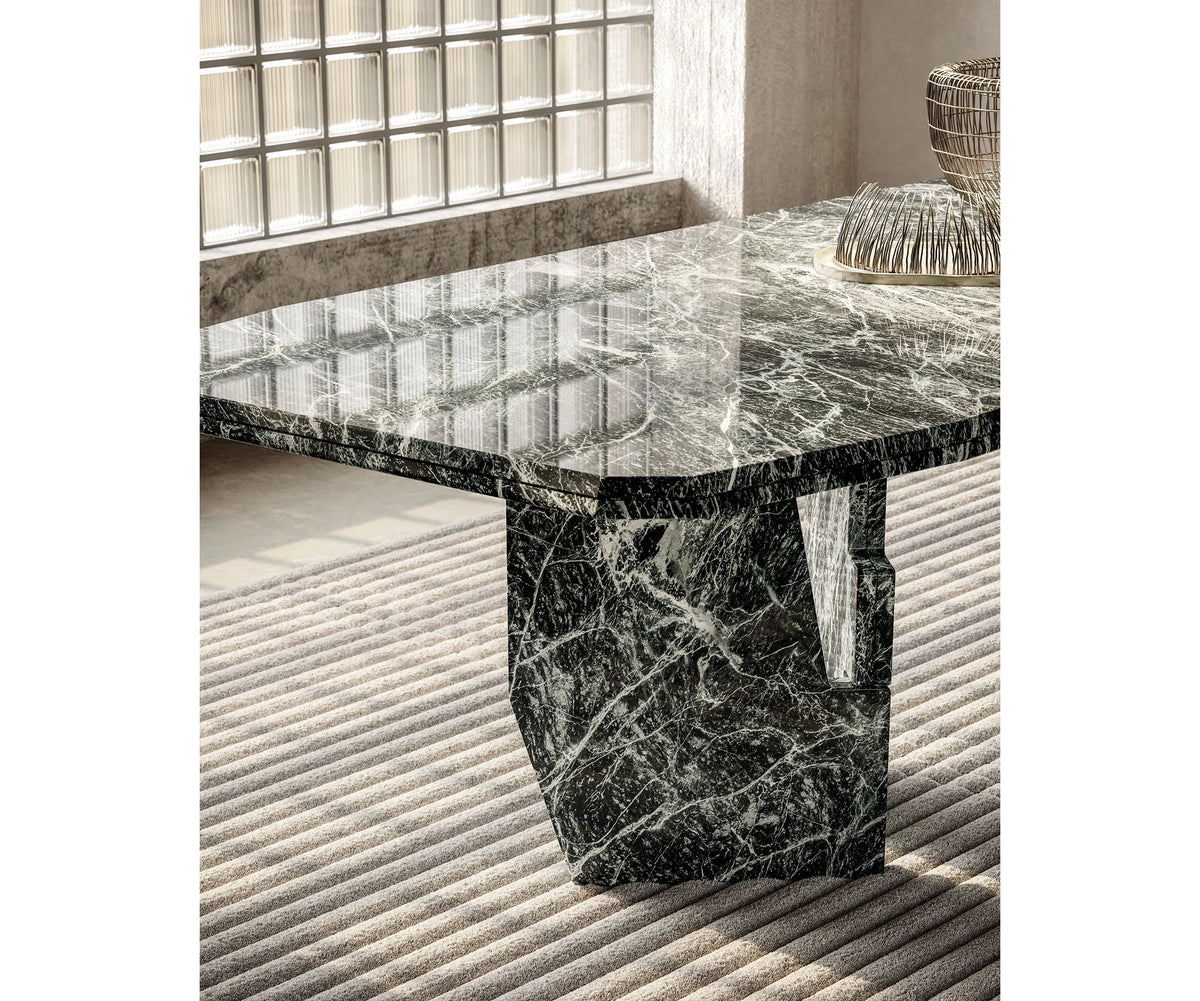 Frigerio Kumo Dining Table with sculptural marble base and refined contemporary design for luxury dining interiors Casa Design Group