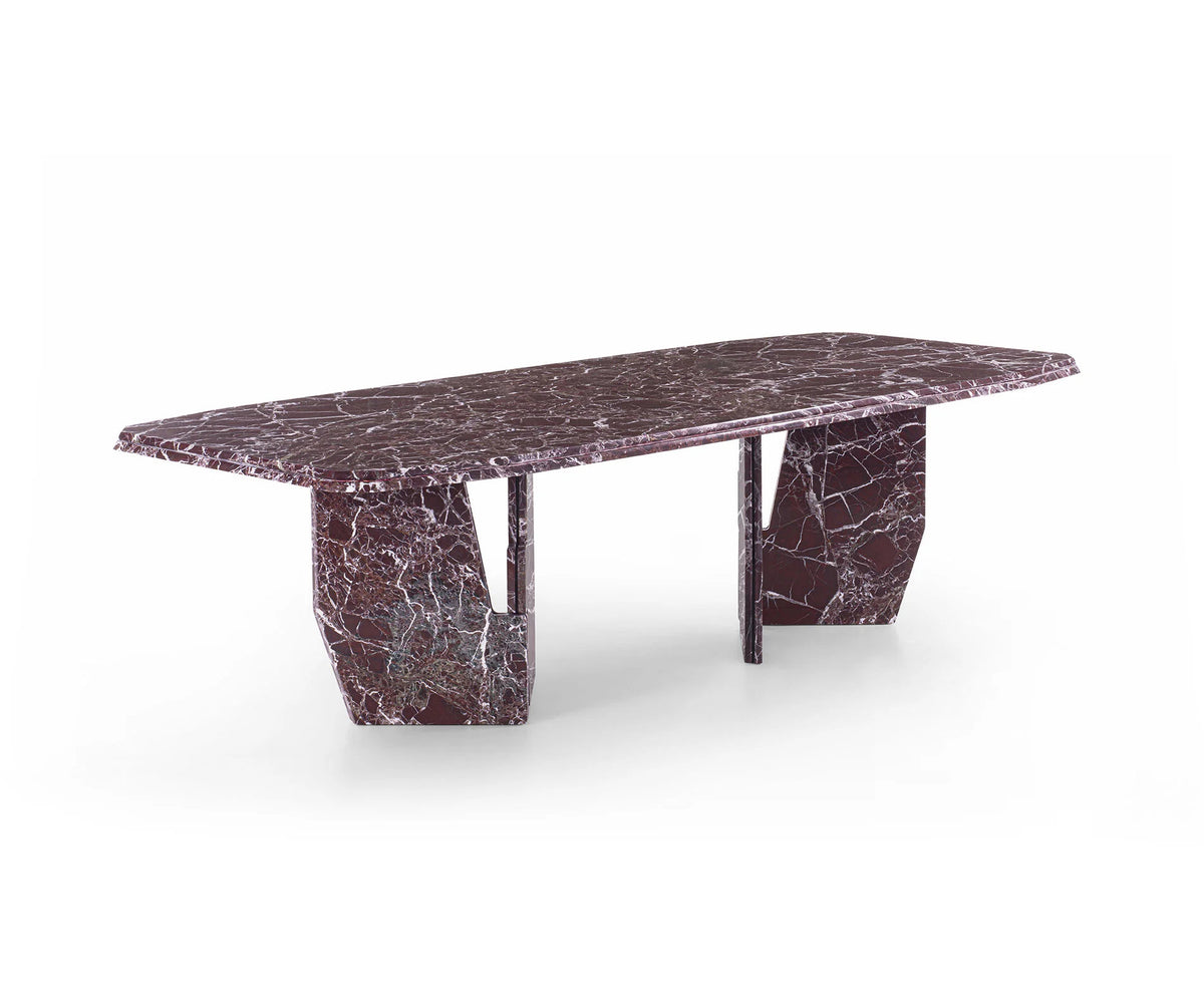 Frigerio Kumo Dining Table with sculptural marble base and refined contemporary design for luxury dining interiors Casa Design Group