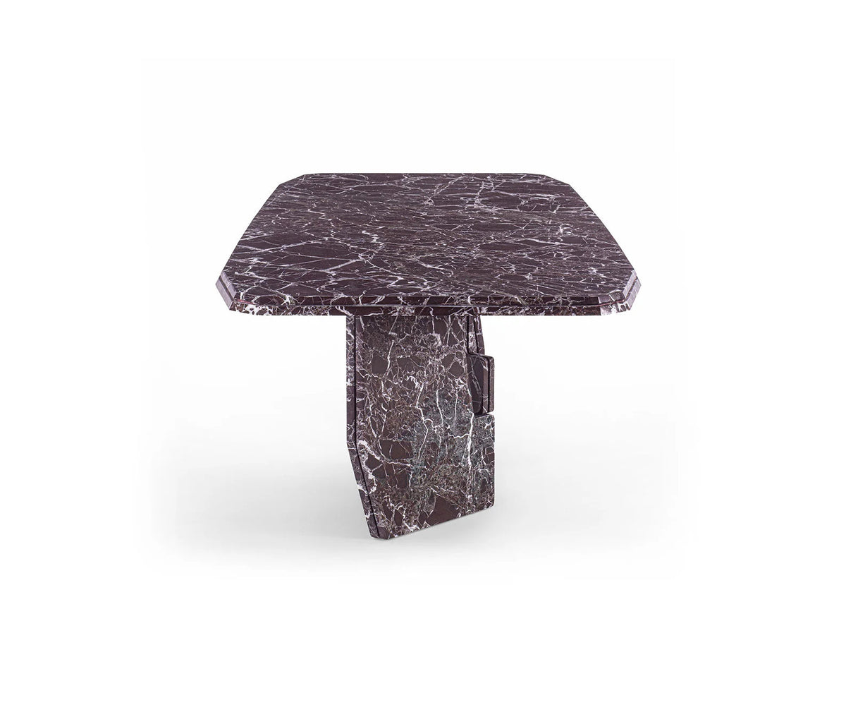 Frigerio Kumo Dining Table with sculptural marble base and refined contemporary design for luxury dining interiors Casa Design Group