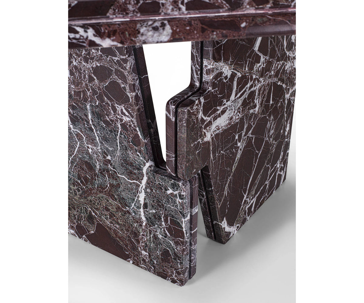 Frigerio Kumo Dining Table with sculptural marble base and refined contemporary design for luxury dining interiors Casa Design Group