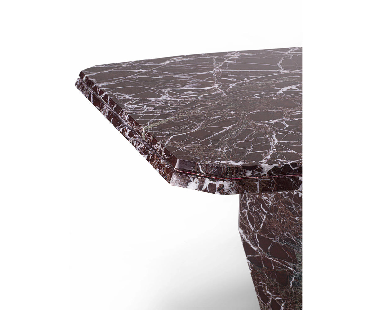 Frigerio Kumo Dining Table with sculptural marble base and refined contemporary design for luxury dining interiors Casa Design Group