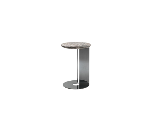 Kyle C Table with Marble Top and Folded Metal Base by Giulio Marelli | Casa Design Group