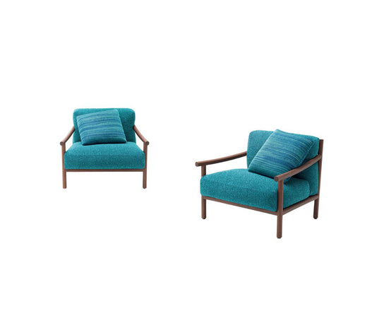 Modern Kyo Outdoor Lounge Chair by Paola Lenti with Removable Cushions Casa Design Group