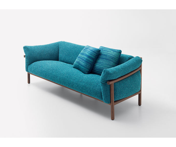 Luxury Kyo Outdoor Sofa by Paola Lenti with Dark Brown Heartwood Casa Design Group