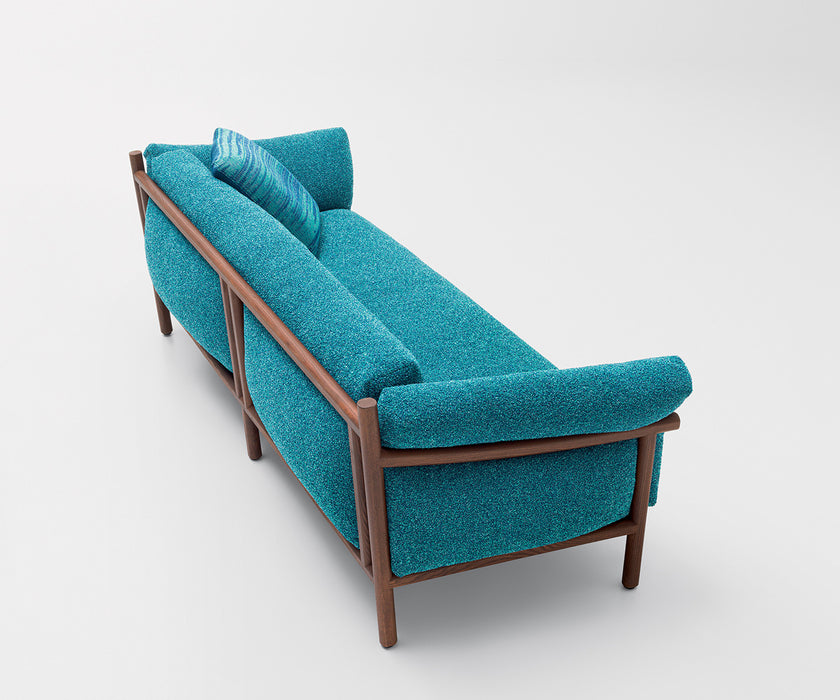 Luxury Kyo Outdoor Sofa by Paola Lenti with Dark Brown Heartwood Casa Design Group