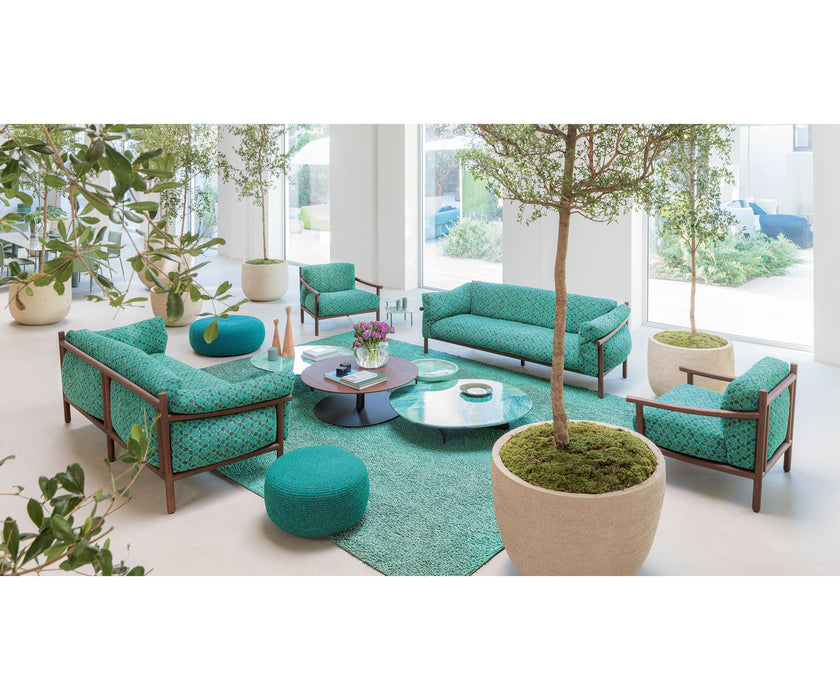 Luxury Kyo Outdoor Sofa by Paola Lenti with Dark Brown Heartwood Casa Design Group