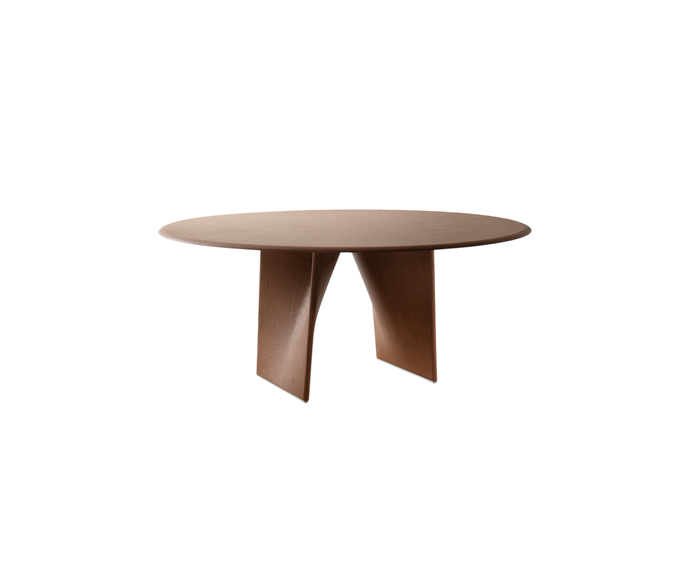 Lambda Dining Table with sculptural folded base and elegant contemporary finishes by Rimadesio | Casa Design Group