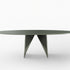 Lambda Dining Table with sculptural folded base and elegant contemporary finishes by Rimadesio | Casa Design Group