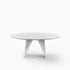 Lambda Dining Table with sculptural folded base and elegant contemporary finishes by Rimadesio | Casa Design Group
