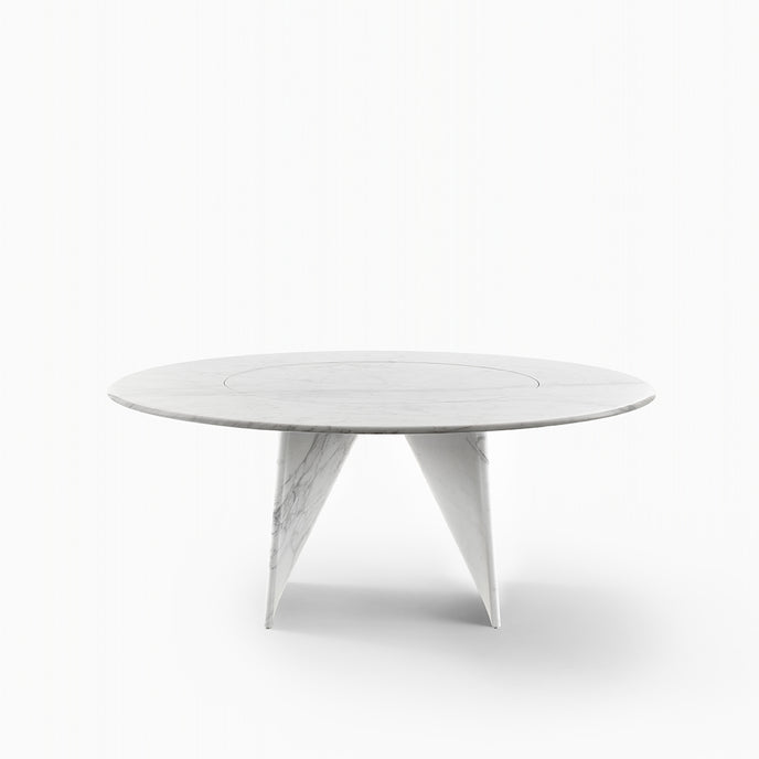 Lambda Dining Table with sculptural folded base and elegant contemporary finishes by Rimadesio | Casa Design Group