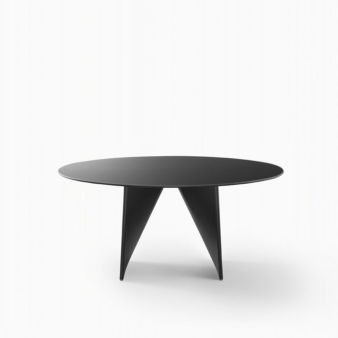 Lambda Dining Table with sculptural folded base and elegant contemporary finishes by Rimadesio | Casa Design Group