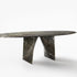 Lambda Dining Table with sculptural folded base and elegant contemporary finishes by Rimadesio | Casa Design Group