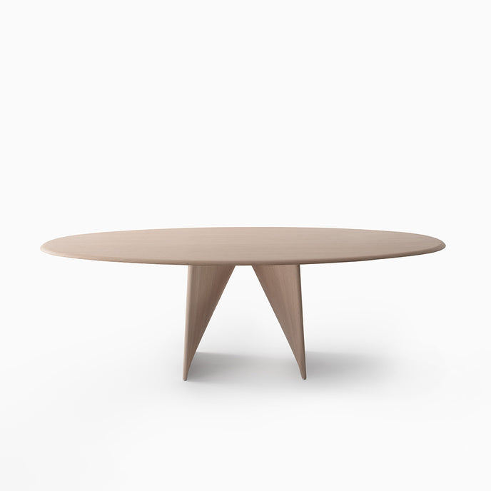 Lambda Dining Table with sculptural folded base and elegant contemporary finishes by Rimadesio | Casa Design Group