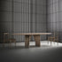 Lambda Dining Table with sculptural folded base and elegant contemporary finishes by Rimadesio | Casa Design Group