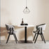 Lambda S Dining Chair with sculpted wooden double legs, curved upholstered backrest and padded seat by Accento | Casa Design Group