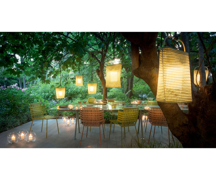 Luxury Lanterna Outdoor Floor Lamp by Paola Lenti in Matt Stainless Steel Casa Design Group
