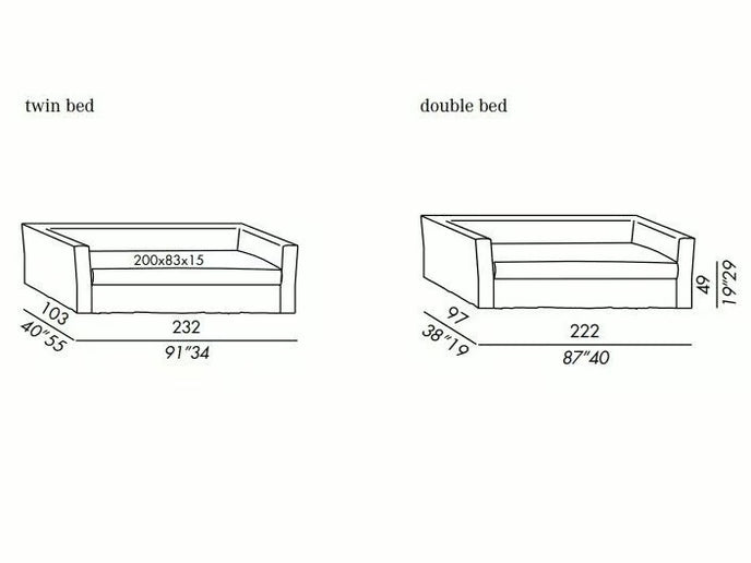High End Law Sofa Bed by Meridiani Casa Design Group
