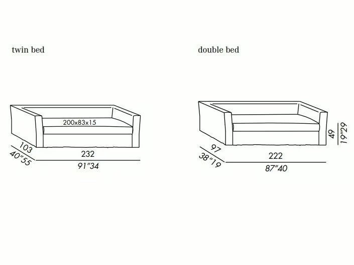 High End Law Sofa Bed by Meridiani Casa Design Group