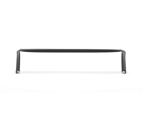 Le Banc Bench by MDF Italia designed by Xavier Lust in curved aluminum.