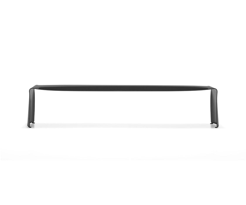 Le Banc Bench by MDF Italia designed by Xavier Lust in curved aluminum.