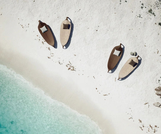 Organic Leaf Beach Chair by Dedon | Sculptural Outdoor Lounger by Frank Ligthart | Casa Design Group