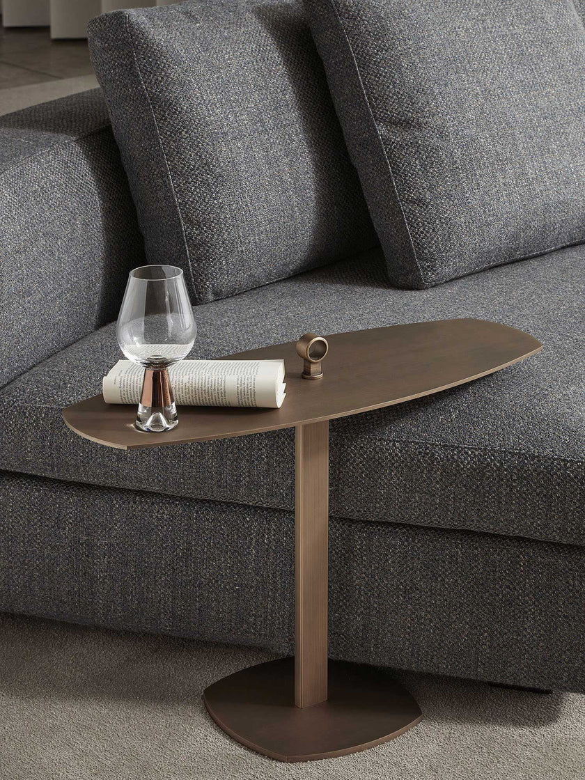 Leaf Elliptical Metal C Table by Studio Marelli for Giulio Marelli | Casa Design Group