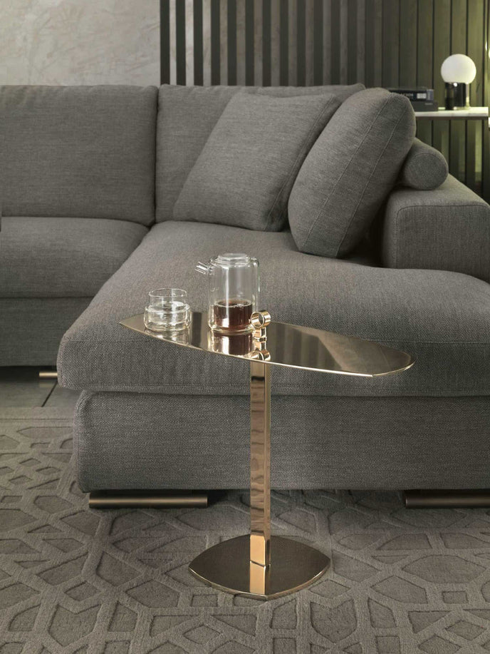 Leaf Elliptical Metal C Table by Studio Marelli for Giulio Marelli | Casa Design Group