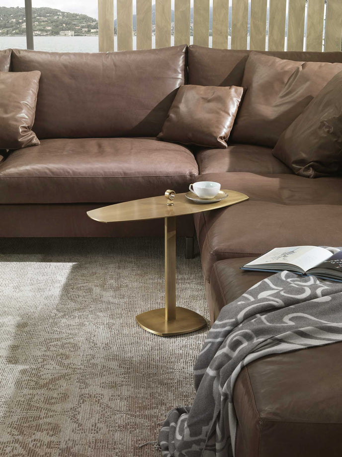 Leaf Elliptical Metal C Table by Studio Marelli for Giulio Marelli | Casa Design Group
