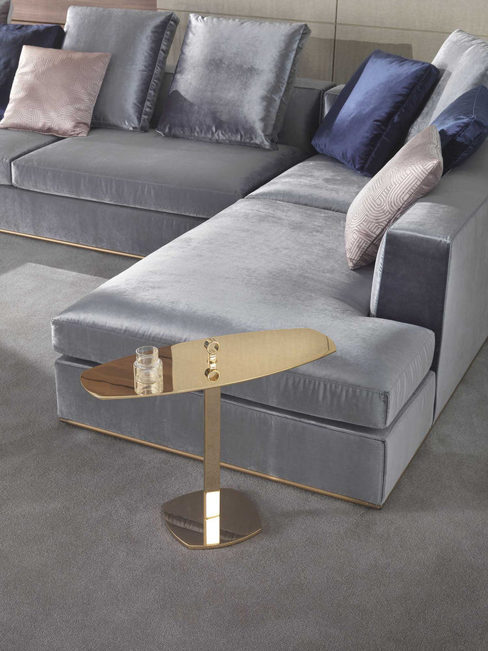Leaf Elliptical Metal C Table by Studio Marelli for Giulio Marelli | Casa Design Group