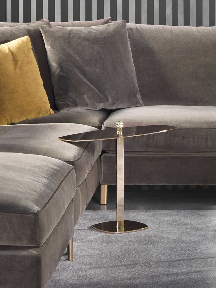 Leaf Elliptical Metal C Table by Studio Marelli for Giulio Marelli | Casa Design Group