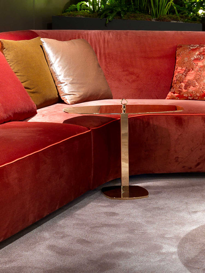 Leaf Elliptical Metal C Table by Studio Marelli for Giulio Marelli | Casa Design Group