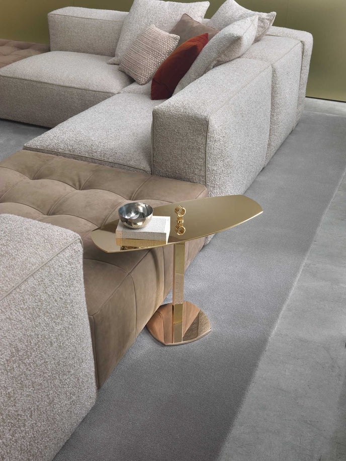 Leaf Elliptical Metal C Table by Studio Marelli for Giulio Marelli | Casa Design Group