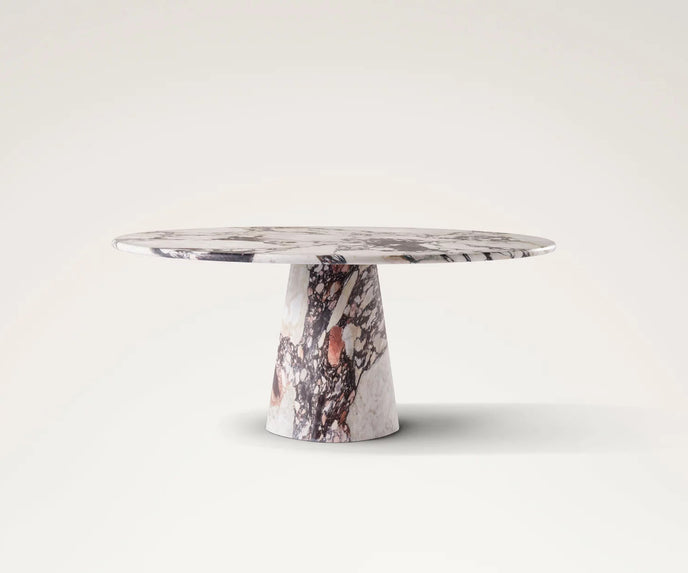 Leon Dining Table by Meridiani with sculptural cone base Casa Design Group
