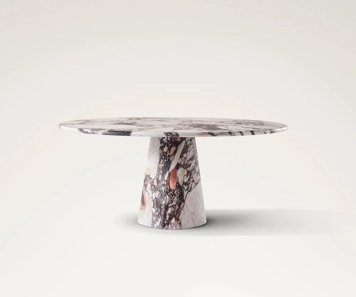 Leon Dining Table by Meridiani with sculptural cone base Casa Design Group