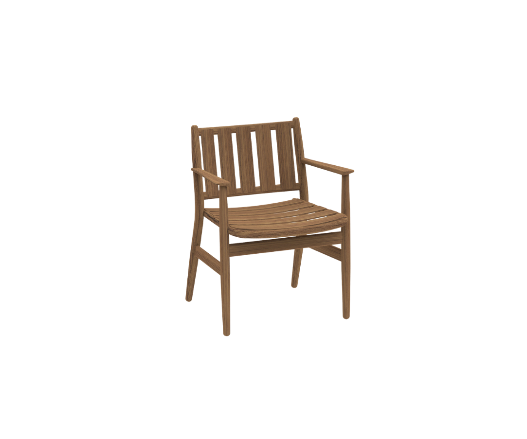 Comfortable Levante 001 Teak Outdoor Dining Armchair by Roda | Casa Design Group