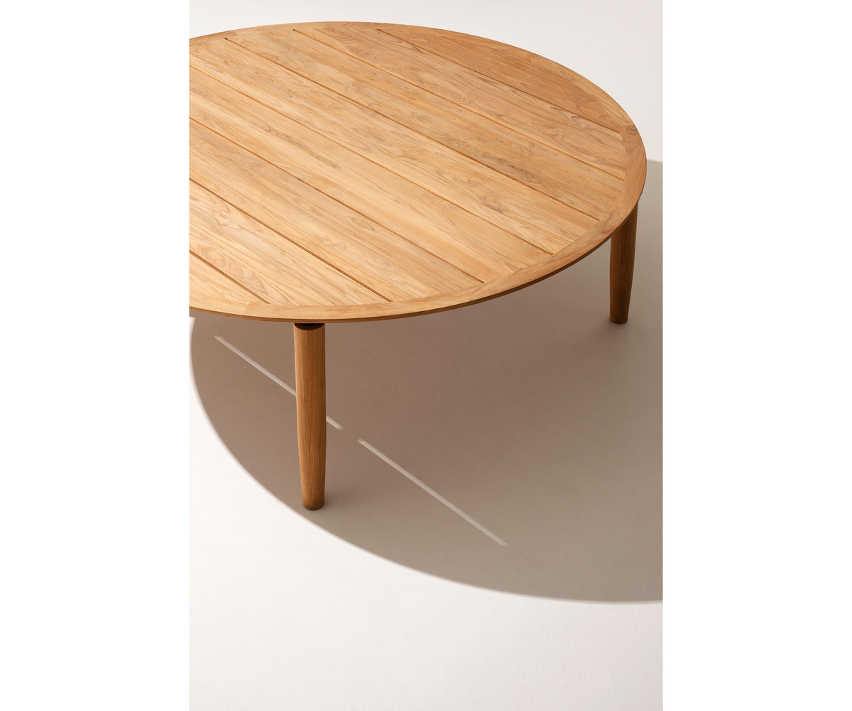 Luxury Teak Levante 018 Round Outdoor Dining Table by Roda | Casa Design Group