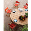 Modern Levante 021 Teak Round Outdoor Dining Table by Roda | Casa Design Group