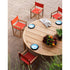 Modern Levante 021 Teak Round Outdoor Dining Table by Roda | Casa Design Group