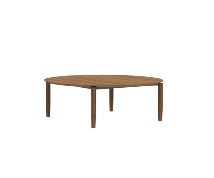 Modern Levante 021 Teak Round Outdoor Dining Table by Roda | Casa Design Group