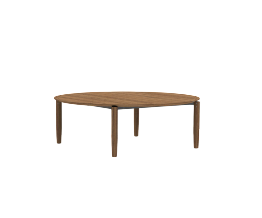 Modern Levante 021 Teak Round Outdoor Dining Table by Roda | Casa Design Group