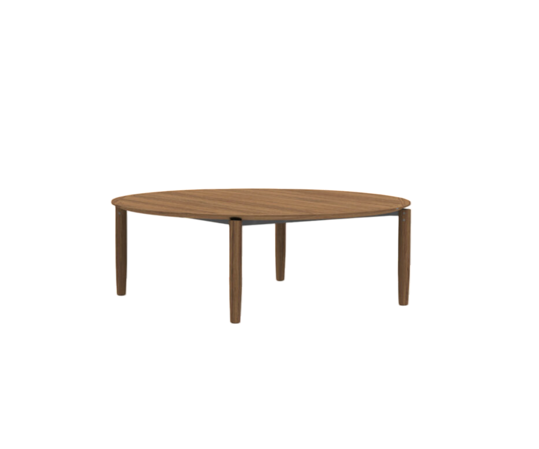 Modern Levante 021 Teak Round Outdoor Dining Table by Roda | Casa Design Group