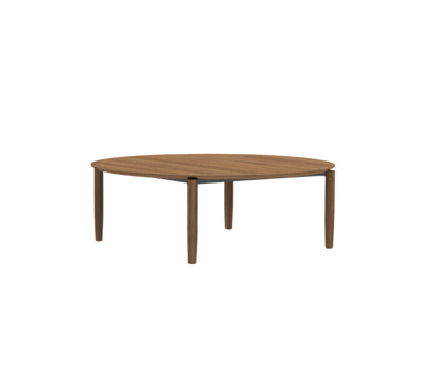 Modern Levante 021 Teak Round Outdoor Dining Table by Roda | Casa Design Group